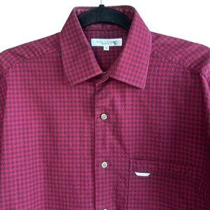 Alex Cannon Vintage Red and Black Woven 100% Heavy Cotton Size Medium